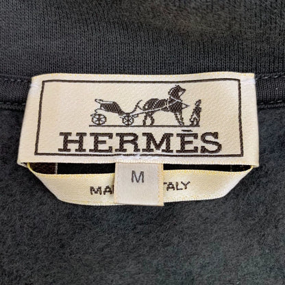 Hermes Black Hooded Sweatshirt with Pocket