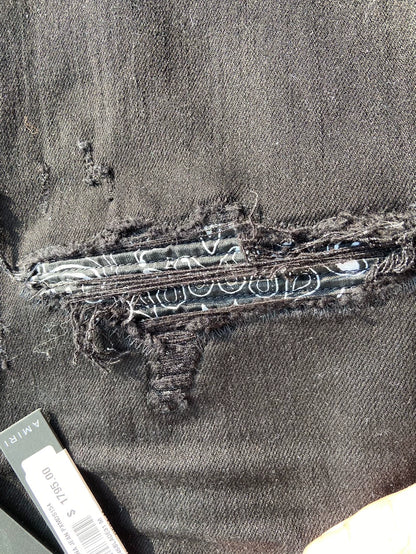 Amiri MX1 Bandana Jeans with Ripped Design