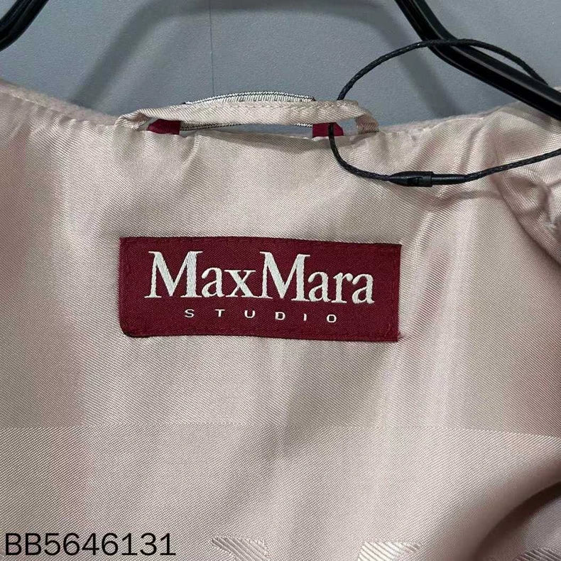 Pink Fur Collar Robe Coat MaxMara