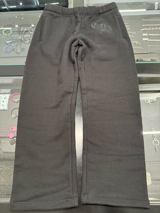 Chrome Hearts CH Embroidered Black Sweatpants-yf
