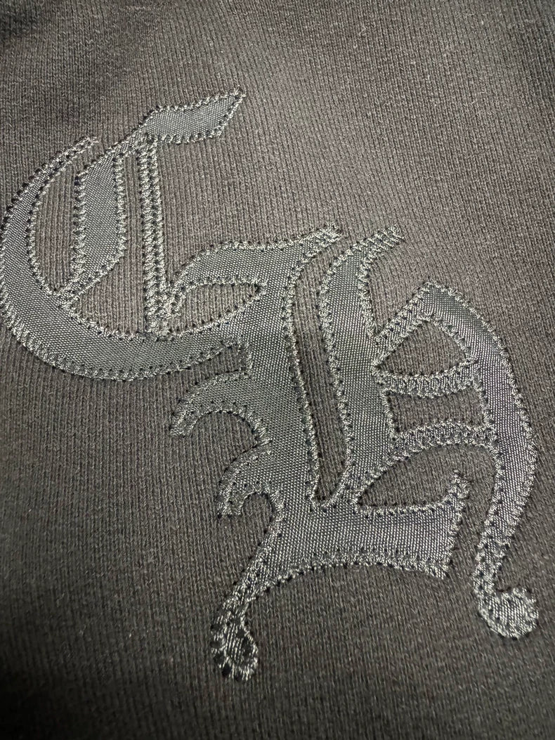 Chrome Hearts CH Embroidered Black Sweatpants-yf