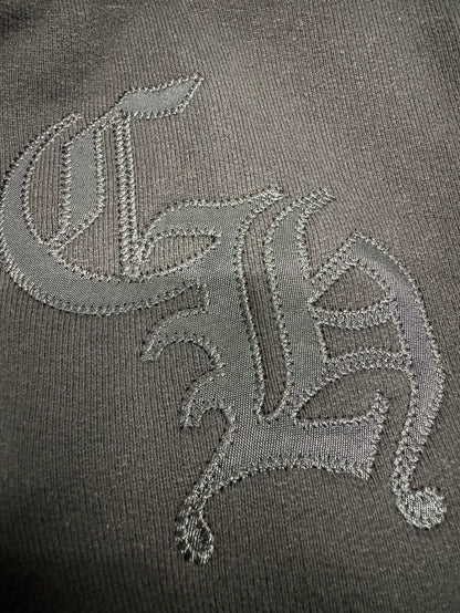 Chrome Hearts CH Embroidered Black Sweatpants-yf