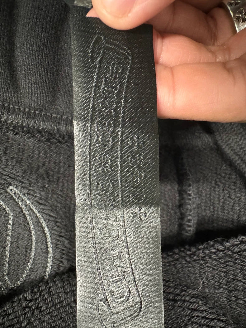 Chrome Hearts CH Embroidered Black Sweatpants-yf