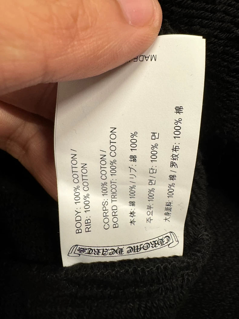 Chrome Hearts CH Embroidered Black Sweatpants-yf