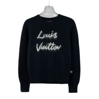 Louis Vuitton Black Logo Wool Sweater
