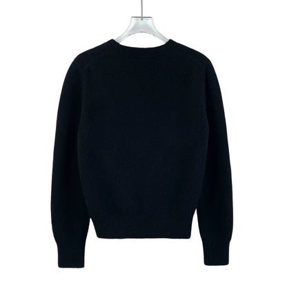 Louis Vuitton Black Logo Wool Sweater