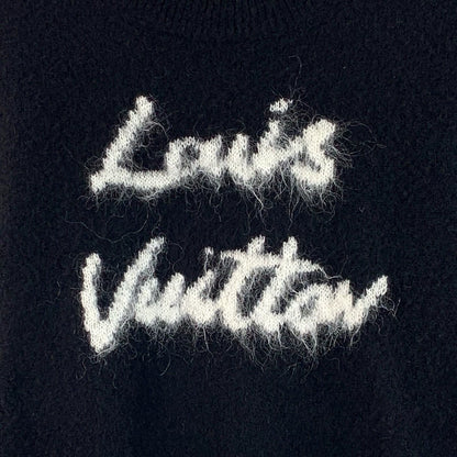 Louis Vuitton Black Logo Wool Sweater