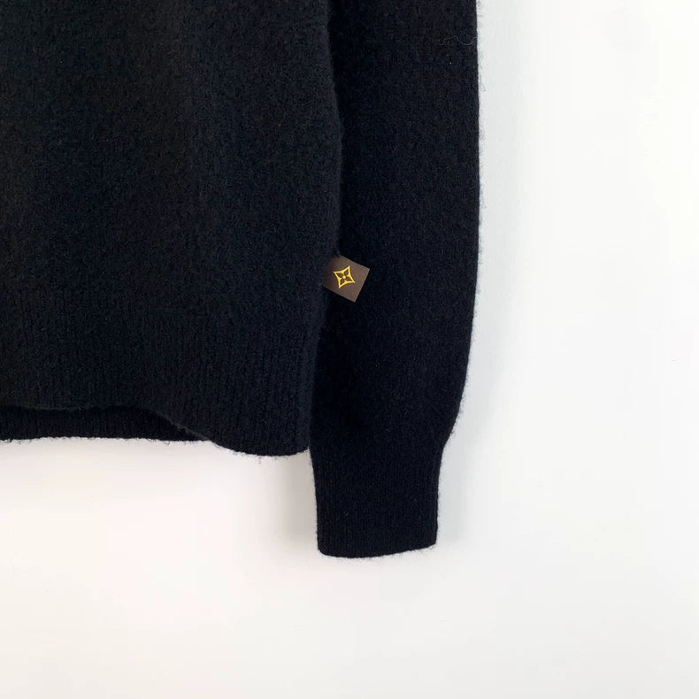 Louis Vuitton Black Logo Wool Sweater
