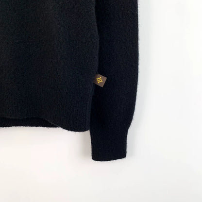Louis Vuitton Black Logo Wool Sweater