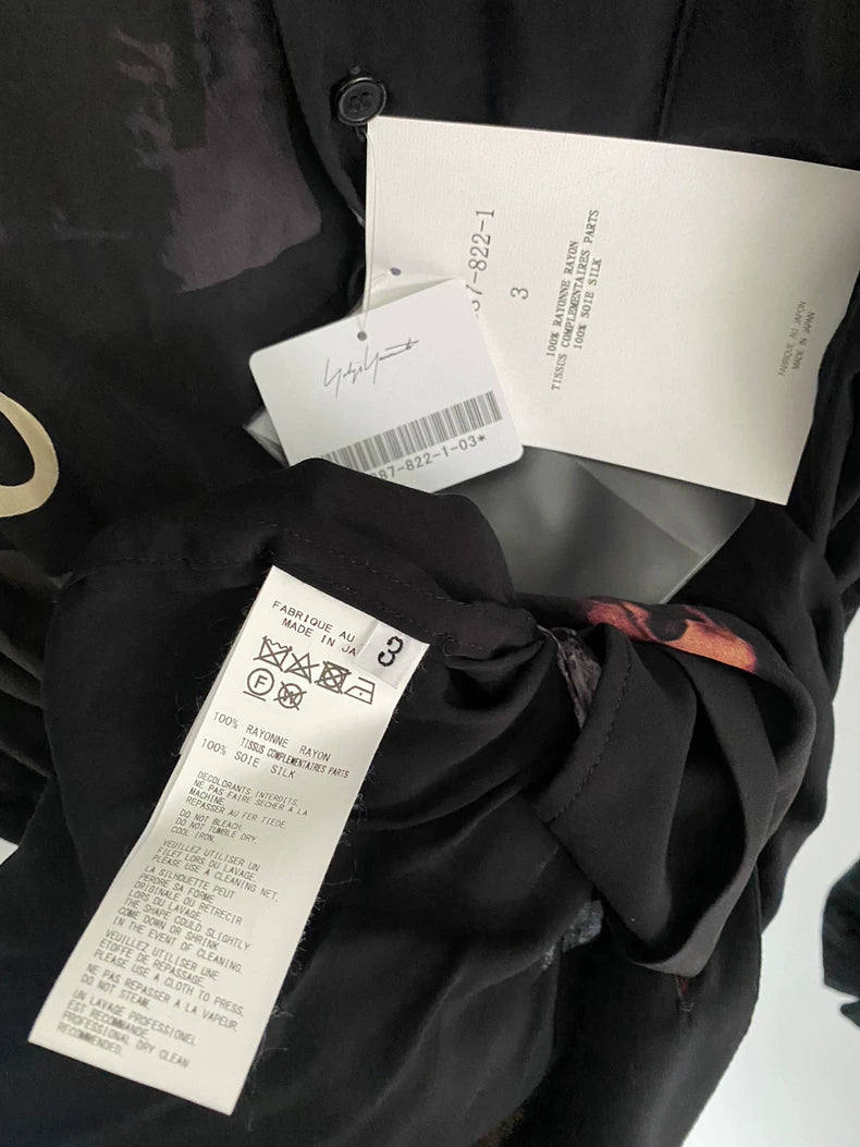 Yohji Yamamoto 20SS Smoking Print Shirt