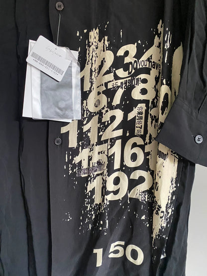 Yohji Yamamoto 20SS Smoking Print Shirt