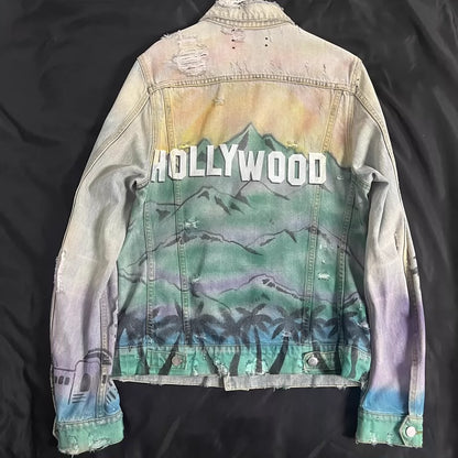 Vintage Airbrush Hollywood Trucker Jacket