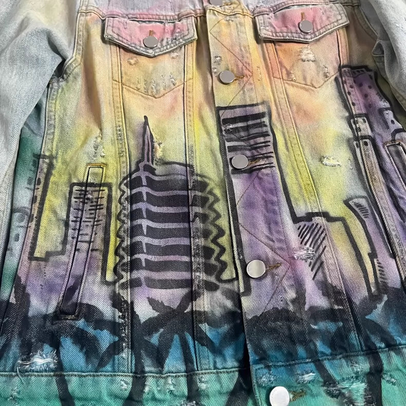 Vintage Airbrush Hollywood Trucker Jacket