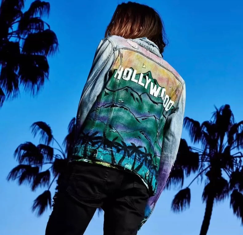 Vintage Airbrush Hollywood Trucker Jacket