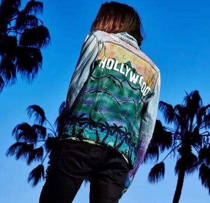 Vintage Airbrush Hollywood Trucker Jacket