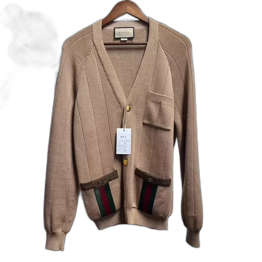Gucci Brown Knit Cardigan Sweater