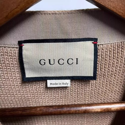 Gucci Brown Knit Cardigan Sweater