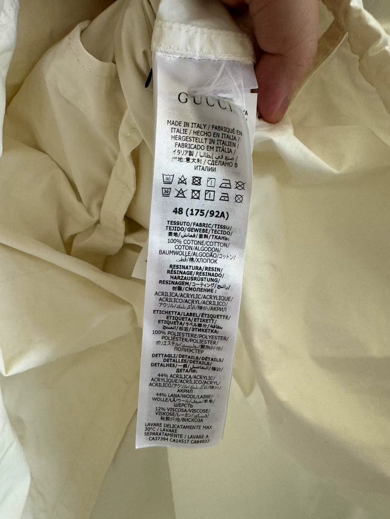 Gucci White Half-Zip Windbreaker Jacket-yf