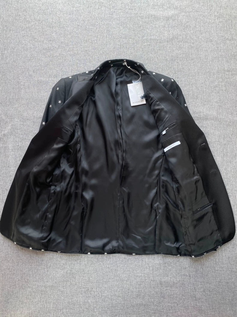 Givenchy Black Star Embroidered Casual Suit-zp