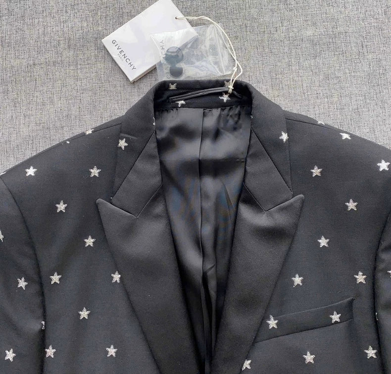 Givenchy Black Star Embroidered Casual Suit-zp