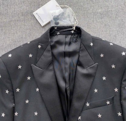 Givenchy Black Star Embroidered Casual Suit-zp