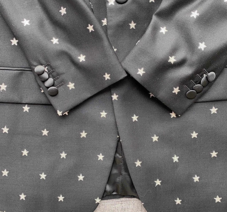 Givenchy Black Star Embroidered Casual Suit-zp