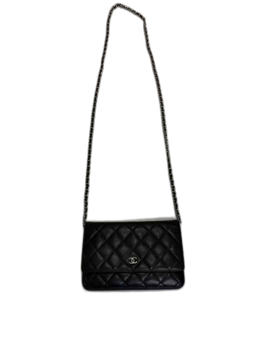 Chanel WOC Black Lambskin Chain Bag
