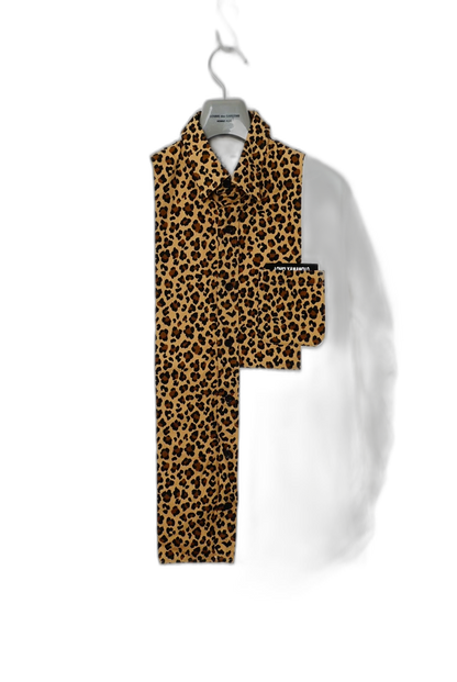 Leopard Print Collar Shirt