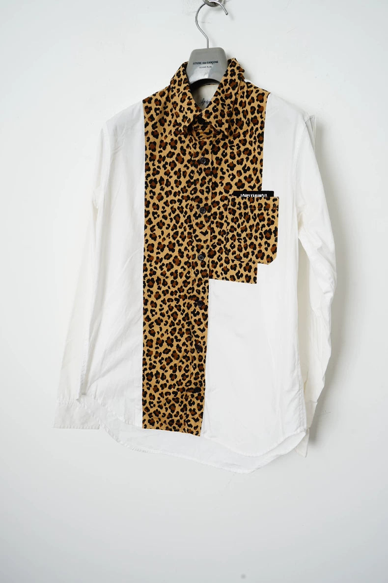 Leopard Print Collar Shirt