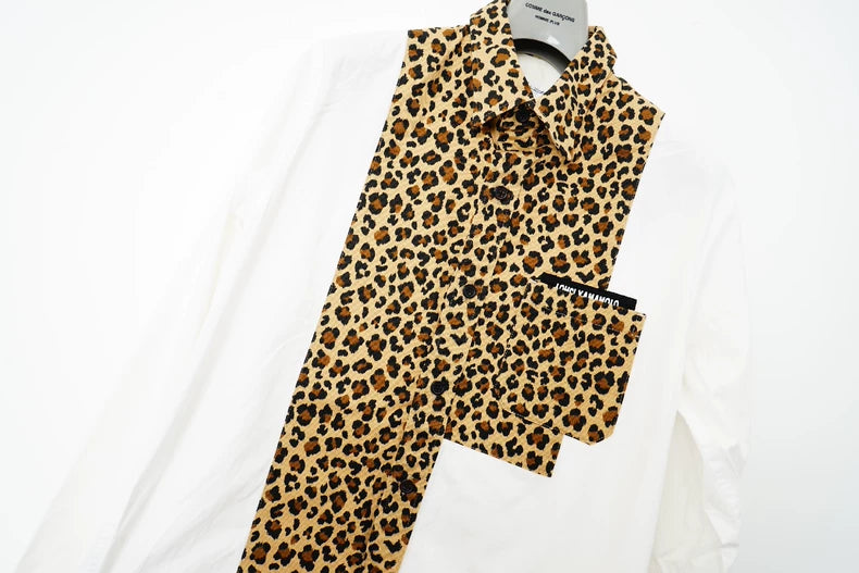 Leopard Print Collar Shirt