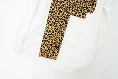 Leopard Print Collar Shirt