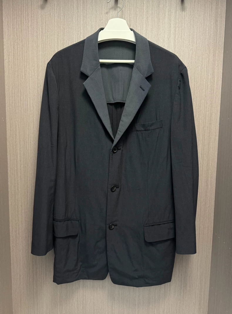 Yohji Yamamoto Cold-Dye Wool Suit Jacket