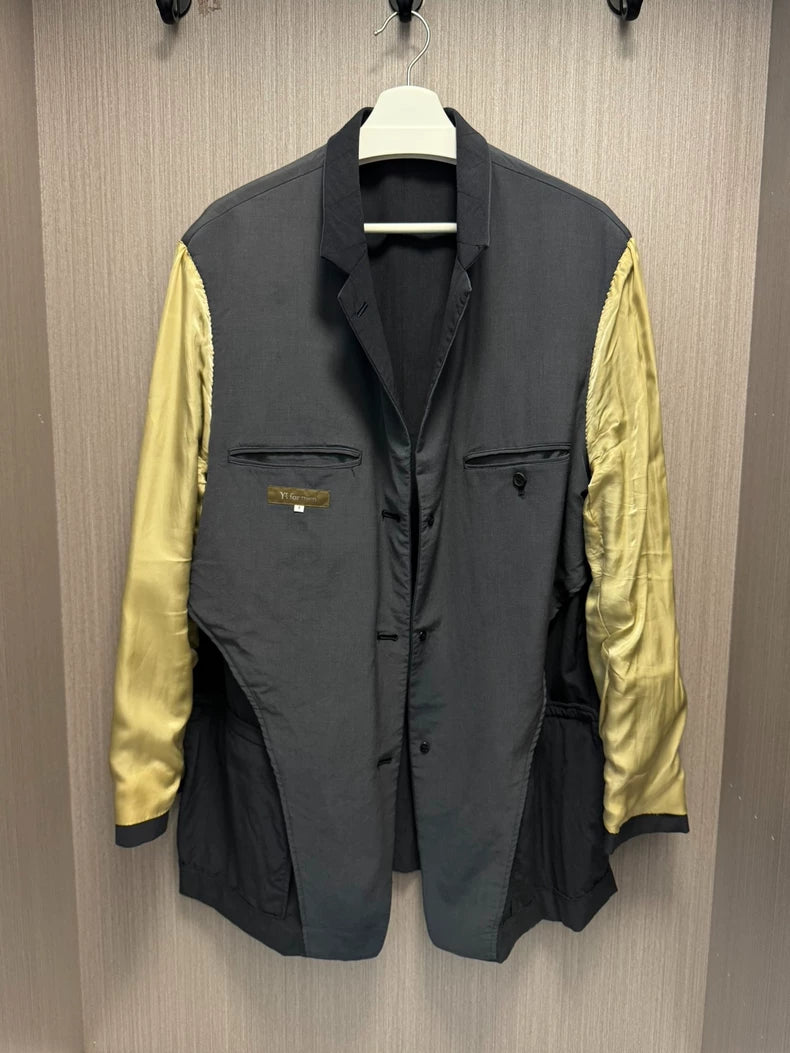 Yohji Yamamoto Cold-Dye Wool Suit Jacket