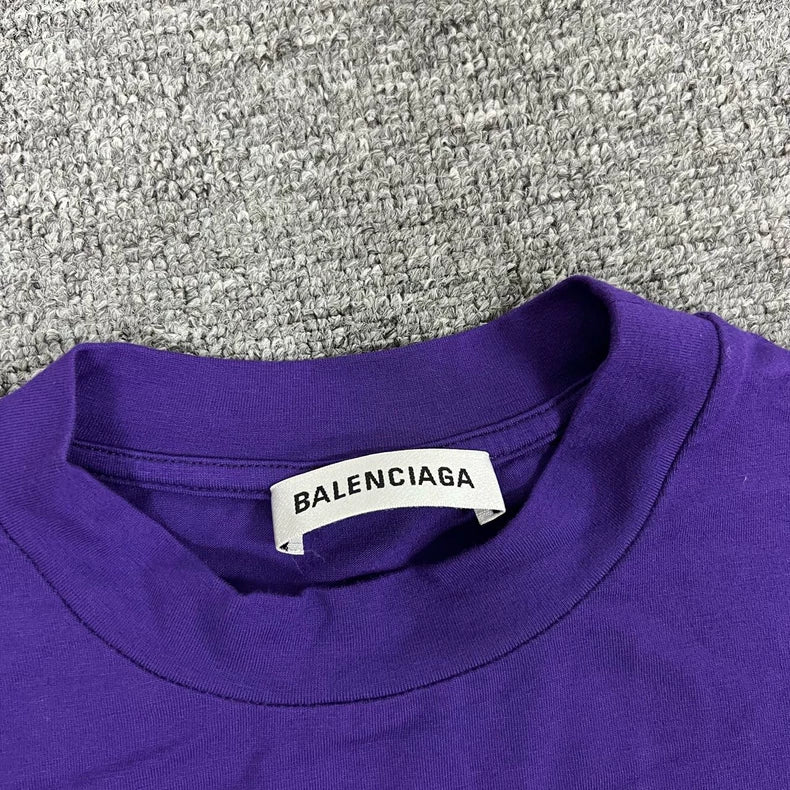 Balenciaga Purple Short Sleeve T-Shirt