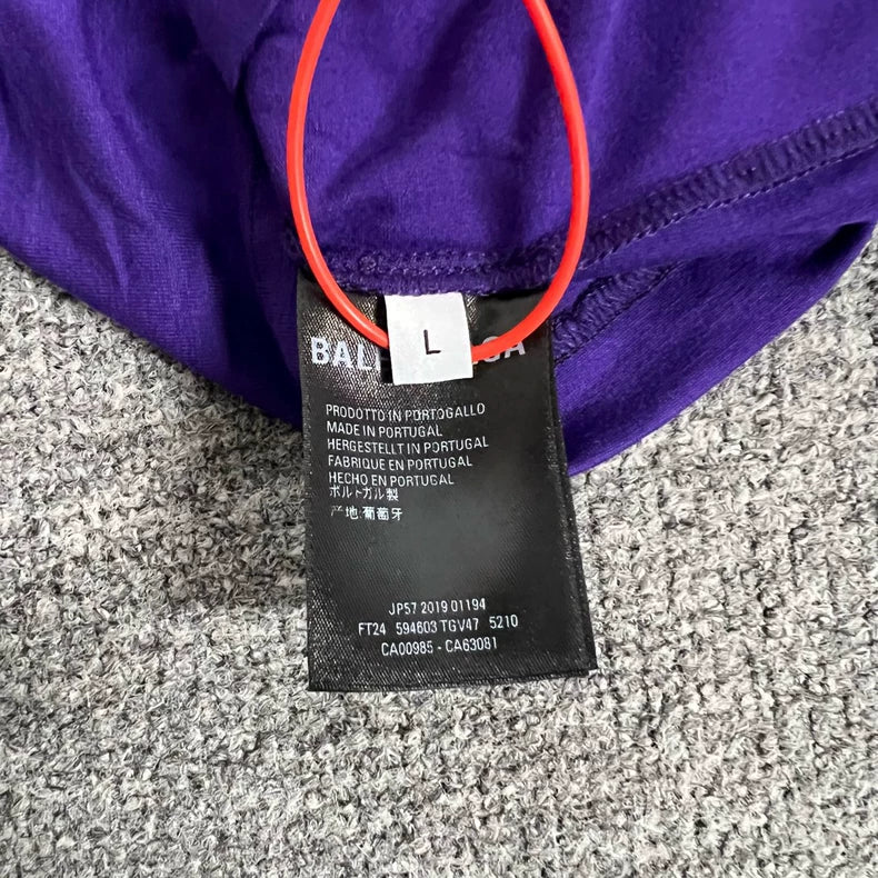 Balenciaga Purple Short Sleeve T-Shirt