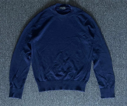 Prada Blue Wool Crewneck Sweater-yf