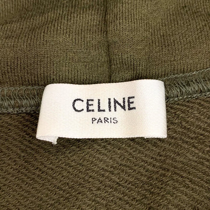 Celine Green Logo Hooded Sweatshirt