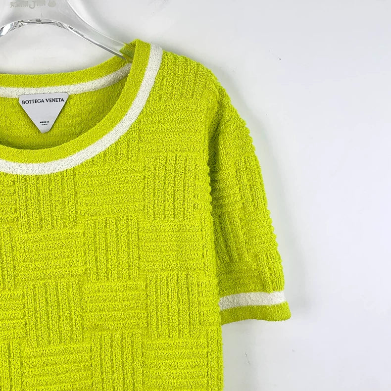 Bottega Veneta Green Cotton Short Sleeve T-shirt-yf