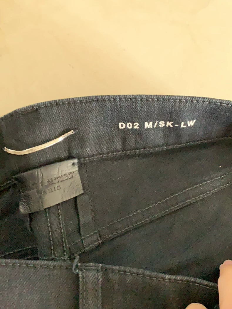 SAINT LAURENT Zip Detail Denim Jeans