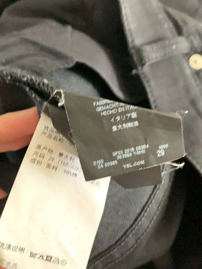 SAINT LAURENT Zip Detail Denim Jeans