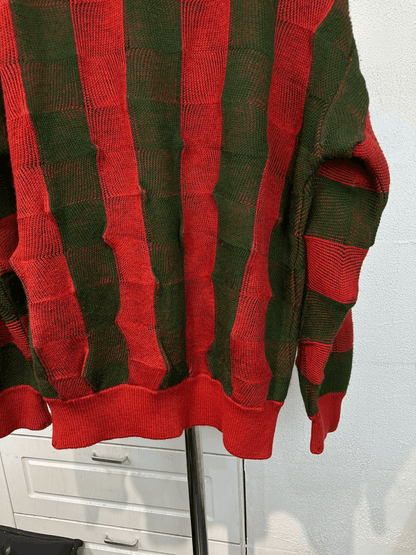 80S Issey Miyake ugly water melon knitwear sweater - DMC