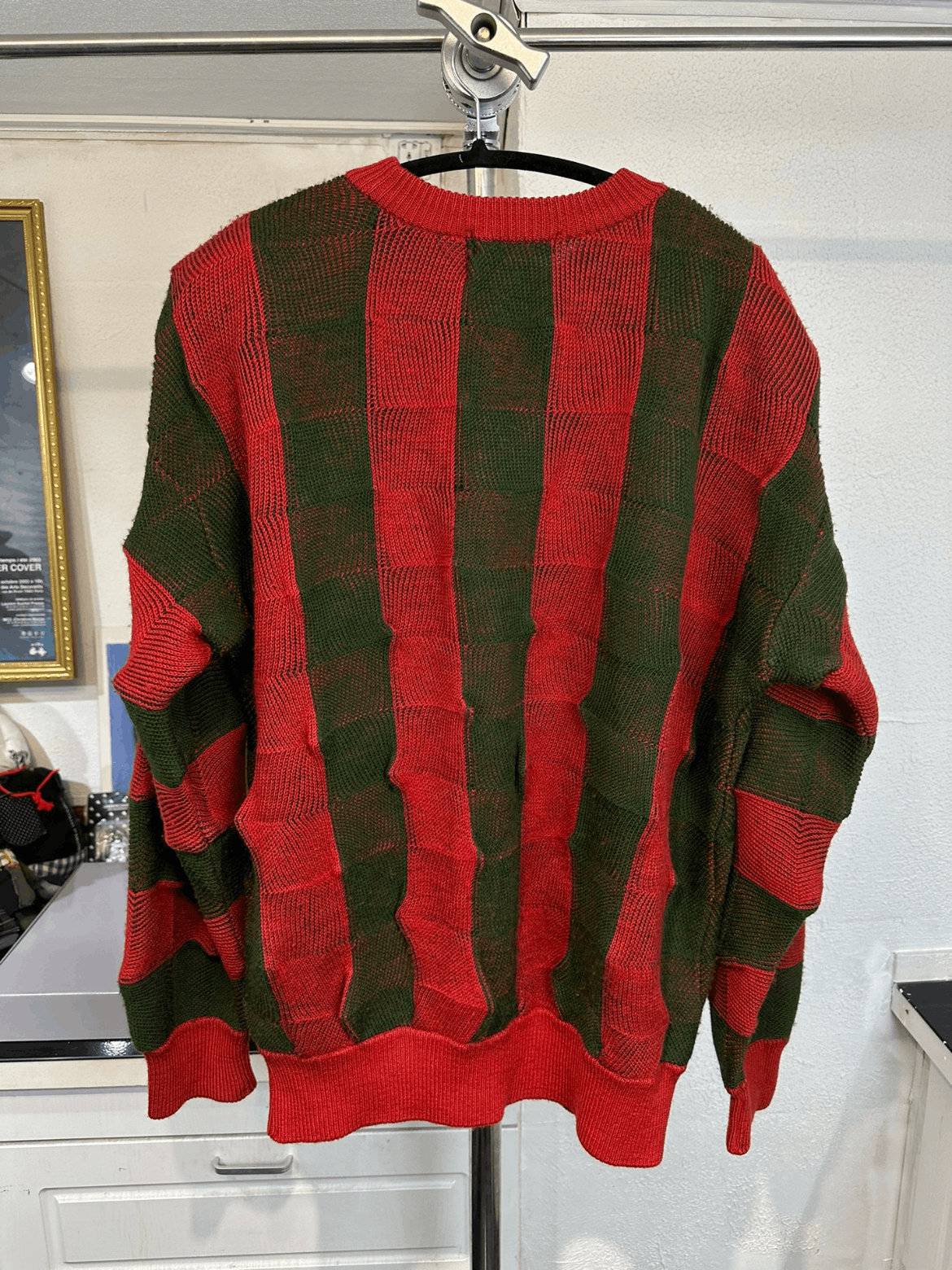 80S Issey Miyake ugly water melon knitwear sweater - DMC