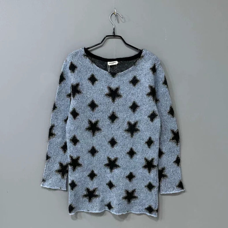 Star Pattern Mohair Sweater Saint Laurent