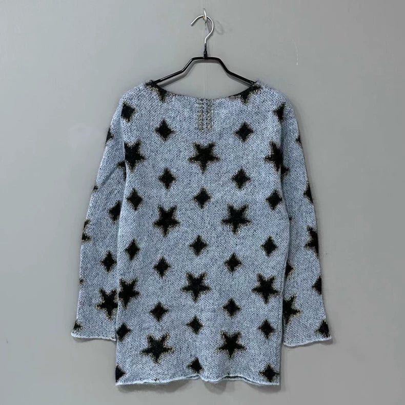 Star Pattern Mohair Sweater Saint Laurent