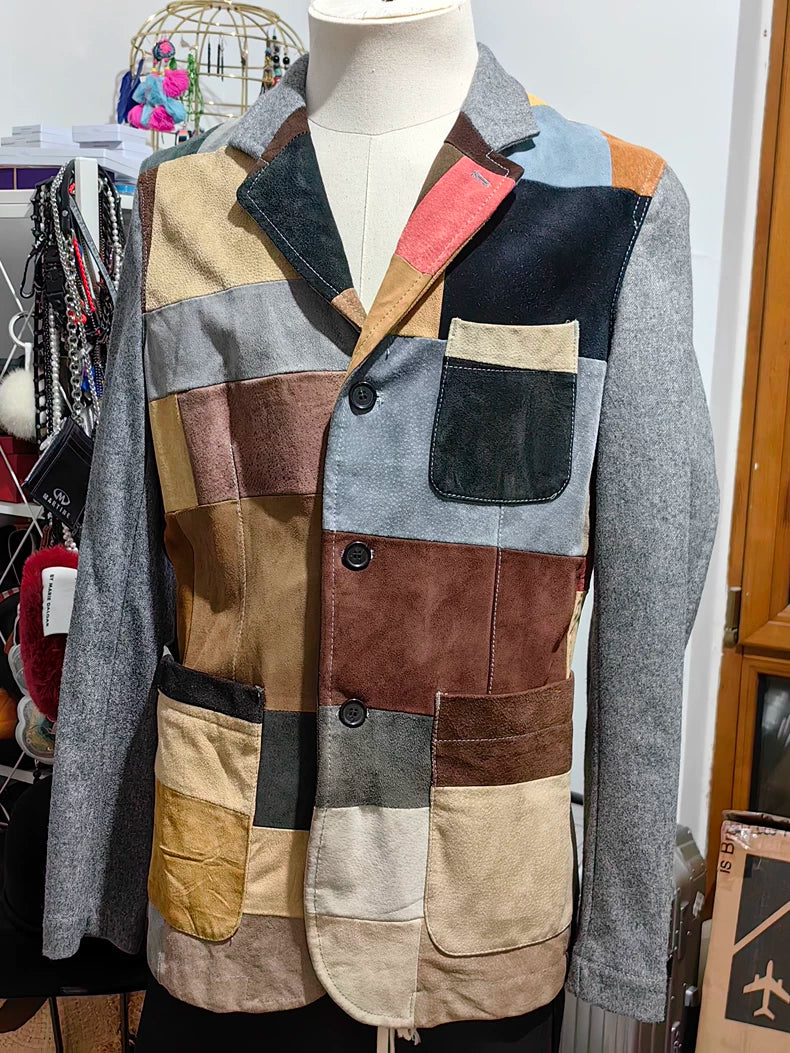 Comme des Garcons Patchwork Leather Blazer