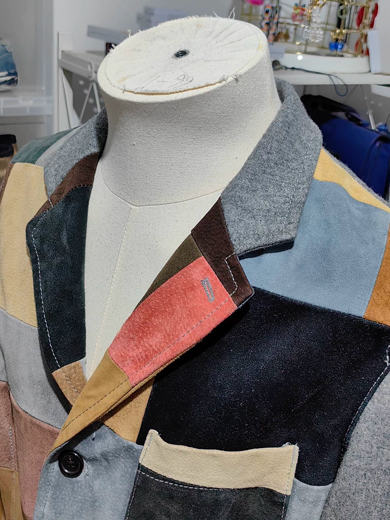 Comme des Garcons Patchwork Leather Blazer