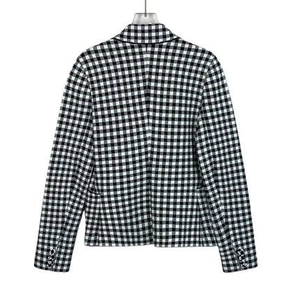 Christian Dior Black White Checkered Blazer