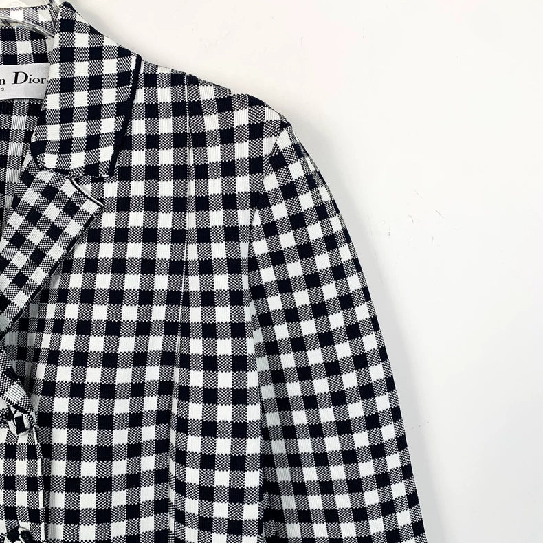 Christian Dior Black White Checkered Blazer