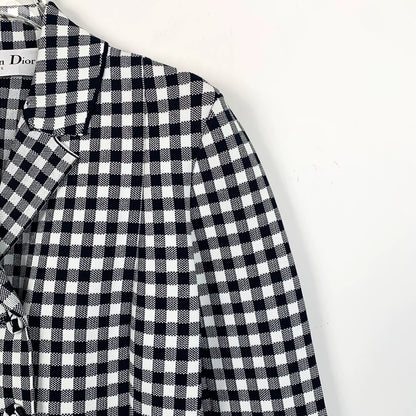 Christian Dior Black White Checkered Blazer