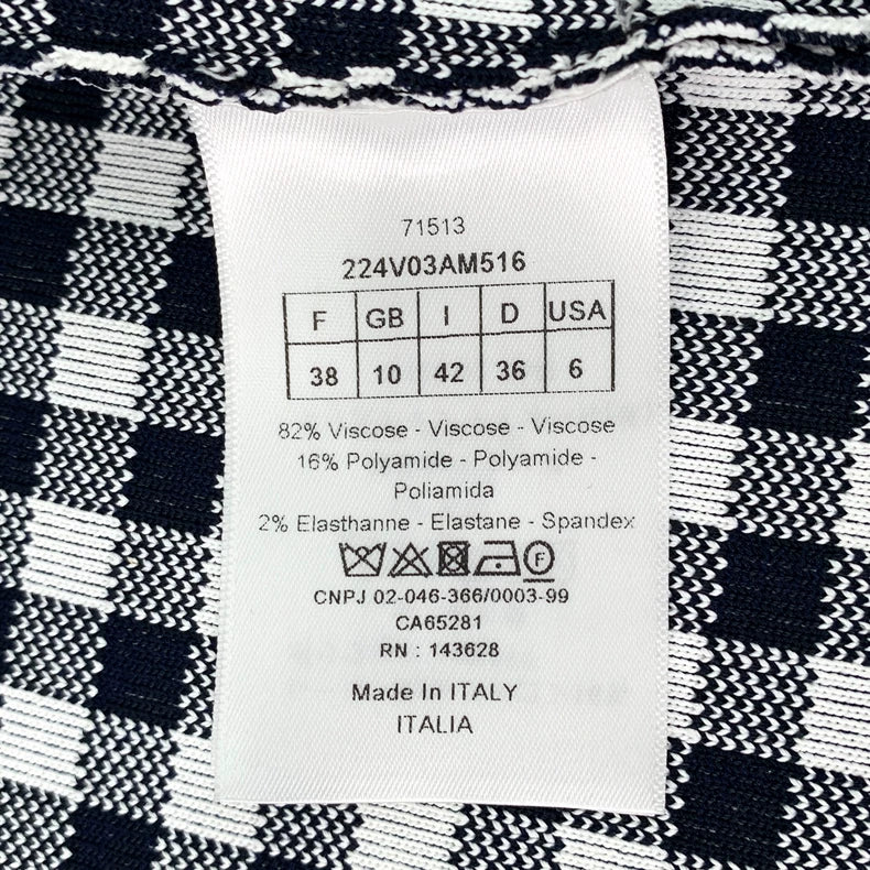 Christian Dior Black White Checkered Blazer